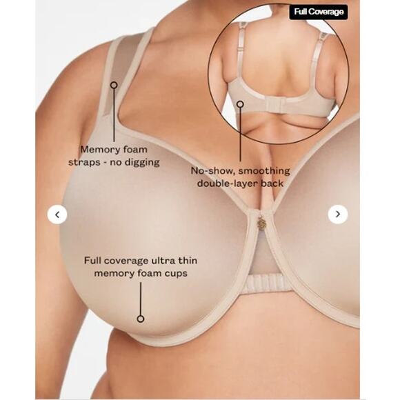 New NWOT ThirdLove 24/7Perfect Coverage Bra Nude 36G - Picture 4 of 11